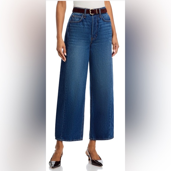 Veronica Beard Ryder High Rise Barrel Leg Jeans in Equinox Blue